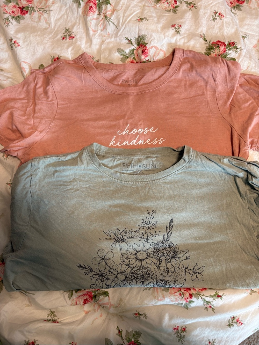 Target Women’s Short Sleeve Tees - Dusty Rose & Sage Green